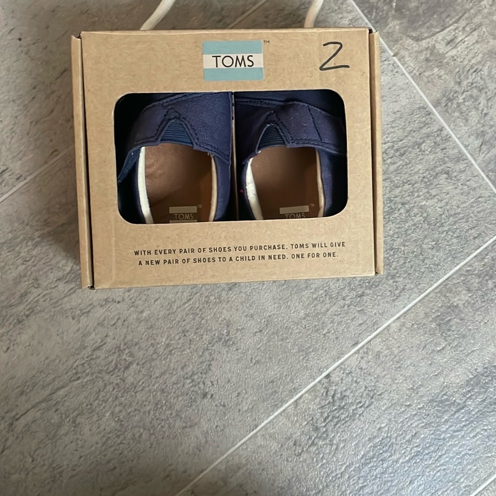 TOMS Infant Blue Slip-Ons